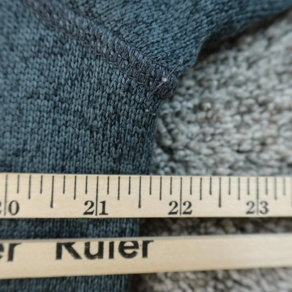 Eddie‎ Bauer Sweater Mens L Blue Fleece 1/4 Zip Mock Neck Pullover Hiking Warm